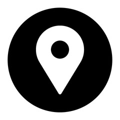 location silhouette icon with simple and modern design