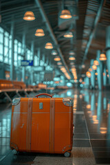 Wall Mural - Selective focus of View of an empty airport terminal