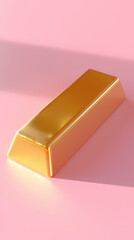 Wall Mural - Gold bars on pink background