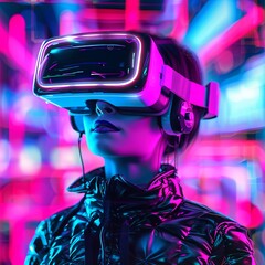 an image of a person using VR and AR googles