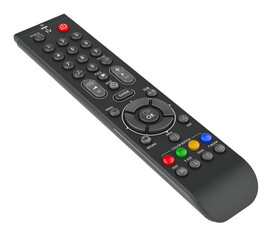 TV remote control, 3D rendering isolated on transparent background