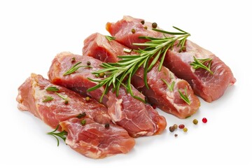 Sticker - Pork tenderloin with clipping path on white background