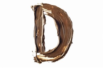 Sticker - A creative depiction of the letter D formed from melted chocolate, great for food-related concepts or designs