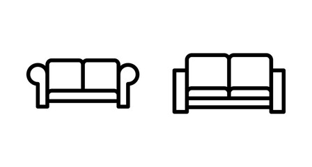 Sofa icon vector isolated on white background. sofa icon illustration. furniture