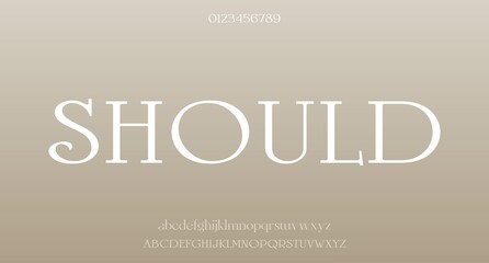 Wall Mural - Vector elegant wedding alphabet letter font typography luxury classic serif fonts decorative vintag