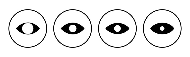 Canvas Print - Eye icon set. Eye vector icon. Look and Vision icon.