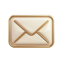 Wall Mural - golden envelope icon 3d render