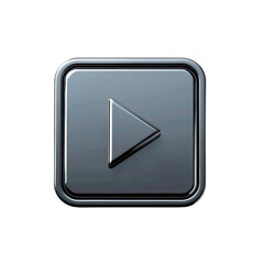Wall Mural - chrome play button