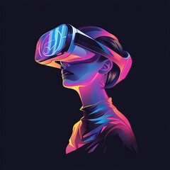 an image of a person using VR and AR googles