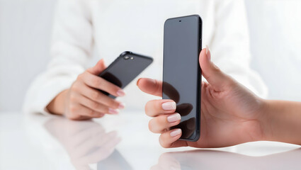 person using phone