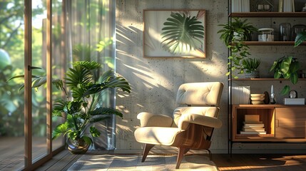 Wall Mural - Modern Living Room with Sunlight