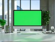 © AhmadTriwahyuutomo - Modern Office Workspace with Green Screen Computer