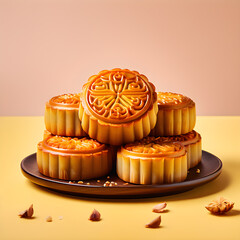 Wall Mural - Moon Cake Mid Autumn Festival chinese style photograph