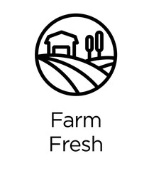 Wall Mural - Farm Fresh line icon