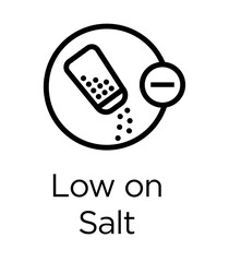 Wall Mural - Low on salt line icon