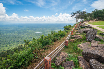 the cliff viewpoint at pha mor e daeng, khao phra wihan national park, si sa ket, thailand