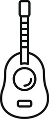 Poster - Line art icon of a guitar, ideal for musical themes