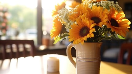 Sticker - vase with flowers