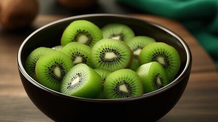 Sticker - kiwi fruit in a bowl