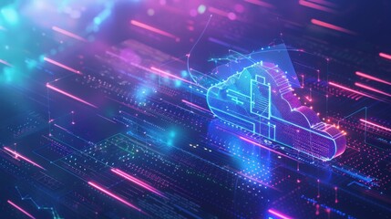 Data science, AI and cloud data concept. Computer programmer.