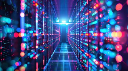 Data science, AI and cloud data concept. Computer programmer.