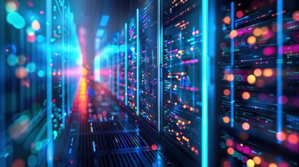 Data science, AI and cloud data concept. Computer programmer.