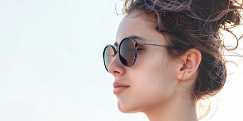 Canvas Print - Woman with sunglasses on sunny day