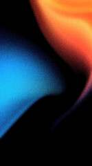 Wall Mural - light blue to dark blue to orange abstract curvy grainy texture gradient background wallpaper