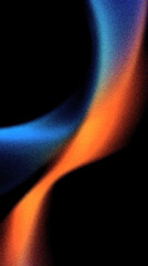 Wall Mural - light blue to dark blue to orange abstract curvy grainy texture gradient background wallpaper