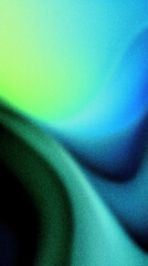 Wall Mural - light blue to turquoise to lime green abstract curvy grainy texture gradient background wallpaper