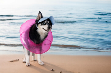 Canvas Print - Pomsky in studio