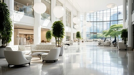 Canvas Print - modern shopping mall interior