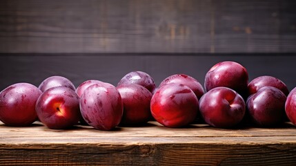 Poster - group organic plum isolated