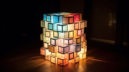 Canvas Print - lit box light