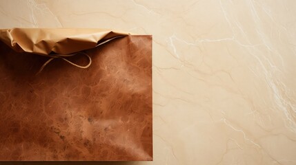 Wall Mural - juxtaposition brown bag background