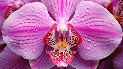 Canvas Print - center pink orchid