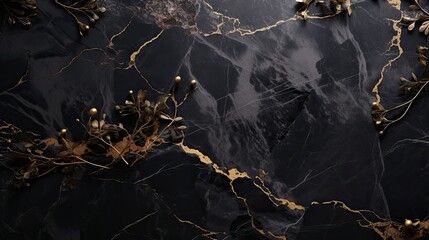 Sticker - opulence dark marble background