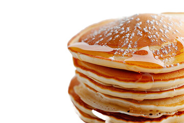 Wall Mural - stack of pancakes isolated on transparent background