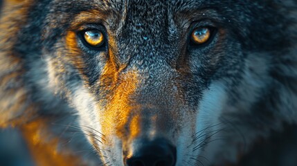 Wall Mural - Close-up of a Wolf's Eyes