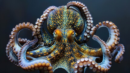 Canvas Print - Octopus Portrait: A Stunning Close Up of a Cephalopod's Tentacles