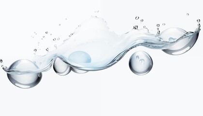 Wall Mural - water splash isolated on white