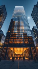 Wall Mural - High rise buildings at night