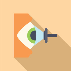 Poster - Medical professional using tool examining patient eye during ophthalmology checkup appointment