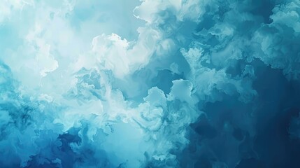 Wall Mural - Cloudy sky with blue hues abstract backdrop with space for text