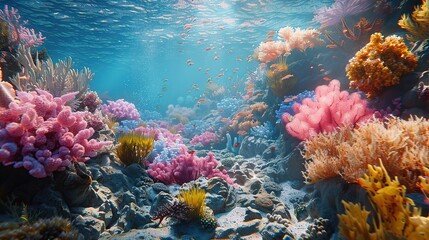 Wall Mural - Vibrant Underwater Coral Reef