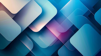 Wall Mural - abstract background with glowing square geometric lines. Modern shiny blue lines pattern. square pattern on banner with shadow. Vibrant blue abstract background with geometric squares. 