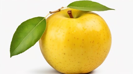 Poster - yellow apple with leaf