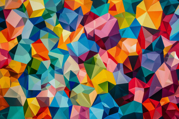 Wall Mural - Abstract Polygonal Art with Vibrant Colors