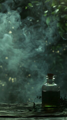 Poster - tea tree oil, sinister background