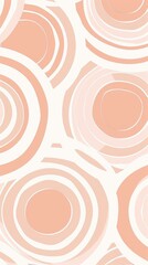 Wall Mural - Abstract Peach And White Concentric Circles Wallpaper Background